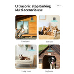 AIインテリジェント認識超音波鳴き止め器 携帯用犬トレーニングデバイス 撃退器、ブラック