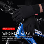 Kyncilor 防水サイクリング暖かいグローブ 2本指タッチスクリーン 超柔らかベルベット屋外用グローブ、M、L、XL