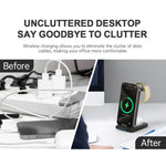S90-3 3-in-1 マグネティック折りたたみワイヤレス充電器 電話・イヤホン・時計高速充電スタンド
