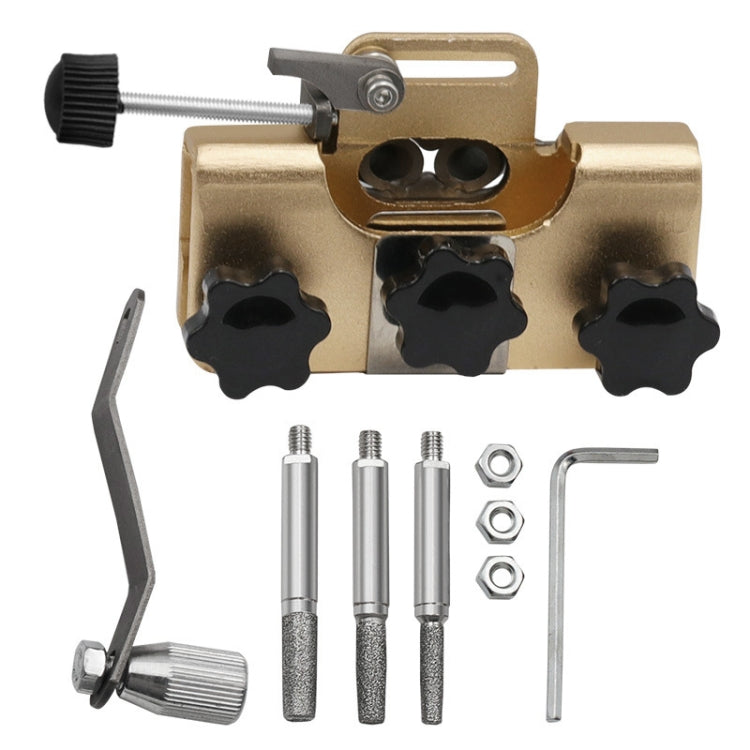 Portable Handheld Electric Saw Hand-cranked Chain Sharpener With 3 Grinding Heads