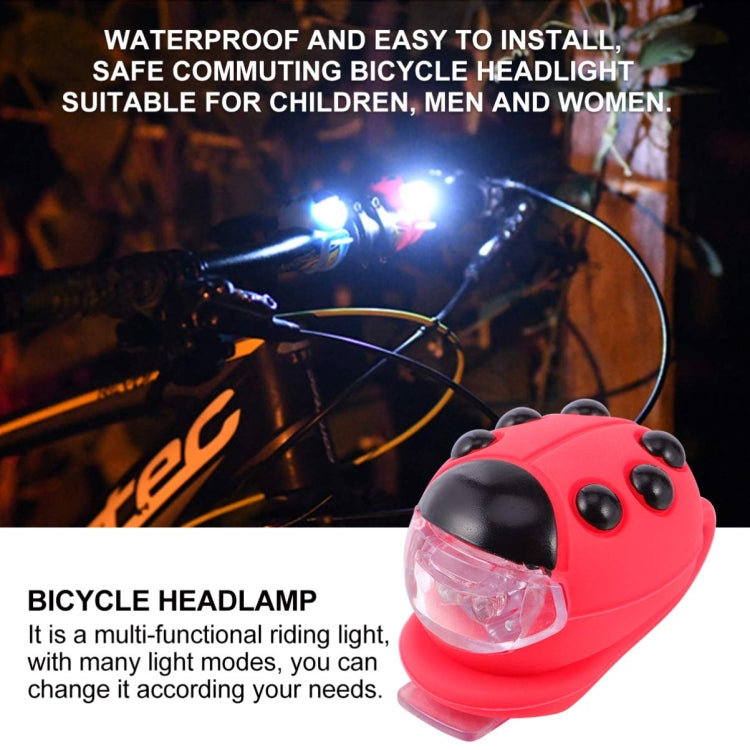 自転車用シリコンてんとう虫LEDヘッドライト