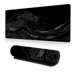 ビッグウェーブ ゲーミングマウスパッド 滑り止めラバー デスクマット, 300x600x2mm, 300x700x3mm, 300x800x2mm, 300x800x3mm, 400x900x2mm, 400x900x3mm
