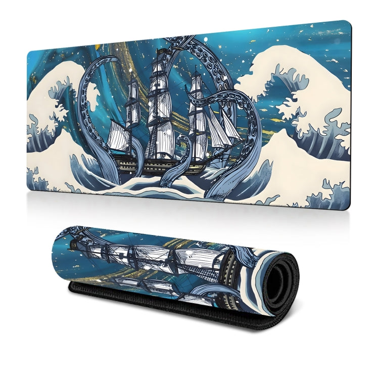ビッグウェーブ ゲーミングマウスパッド 滑り止めラバー デスクマット, 300x600x2mm, 300x700x3mm, 300x800x2mm, 300x800x3mm, 400x900x2mm, 400x900x3mm