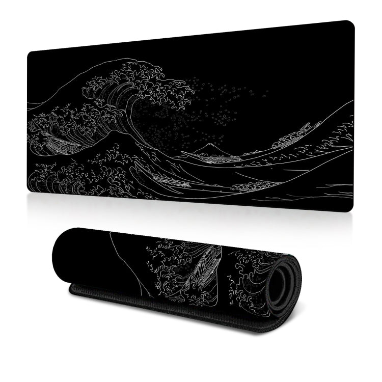 ビッグウェーブ ゲーミングマウスパッド 滑り止めラバー デスクマット, 300x600x2mm, 300x700x3mm, 300x800x2mm, 300x800x3mm, 400x900x2mm, 400x900x3mm
