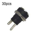 30個 電子機器用 DC メス電源ソケット ナット付き、DC5.5x2.1MM、DC5.5x2.1MM 全銅、DC5.5x2.5MM、DC3.5x1.3MM