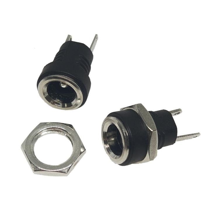 30個 電子機器用 DC メス電源ソケット ナット付き、DC5.5x2.1MM、DC5.5x2.1MM 全銅、DC5.5x2.5MM、DC3.5x1.3MM