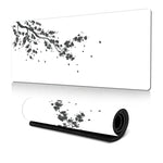 水墨画 桜柄 滑り止めラバーマウスパッド デスクマット, 300x600x2mm, 300x700x2mm, 300x800x2mm, 400x900x2mm