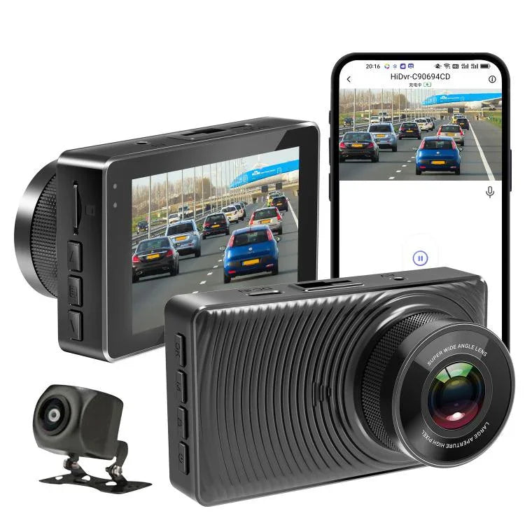 4K+1080Pドライブレコーダー 前後同時録画 WIFIバック映像対応