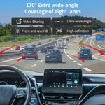 4K+1080Pドライブレコーダー 前後同時録画 WIFIバック映像対応