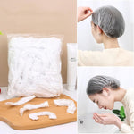 150個入り/パック 使い捨てシャワーキャップ 防水クリアヘアキャップ 23.5cm、PE製