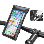 自転車防水スマホバッグマウントスタンド 360度回転 バイク用スマホホルダー ハンドルバータイプ、バックミラータイプ