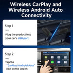 オリジナルCarplay 有線から無線ボックスアダプター 車接続Androidボックス、MINI SE X1AIR ブラック、MINI SE X2AIR ブラック
