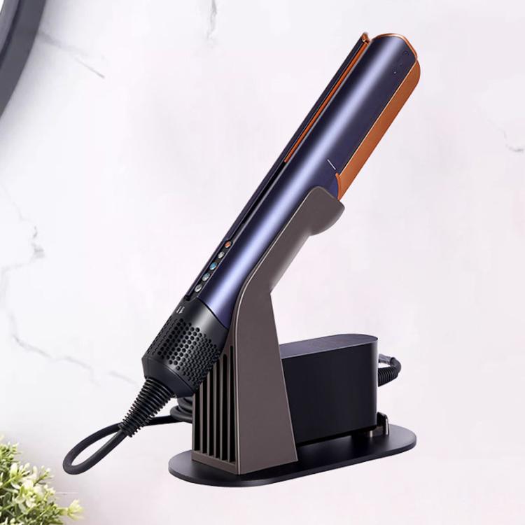 ダイソンエアストレートヘアアイロンHT01用デスクトップ縦置きスタンド充電器収納コンパートメント付き