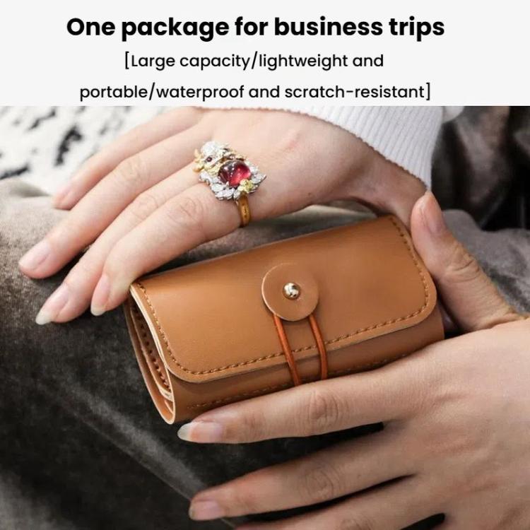 PU多機能ジュエリーバッグ 旅行用ポータブルイヤリングリングネックレスブレスレットジュエリー収納バッグ