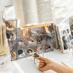Acrylic Desk Organizer With 4 Drawers Stackable Glasses Display Case Makeup Brush Stationery Storage Box, 27x17.5x7.3cm