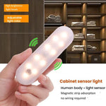 マグネット式 LED キャビネットライト モーションセンサー 充電式ランプ 20 LED 3色温度 A68-3A-11cm