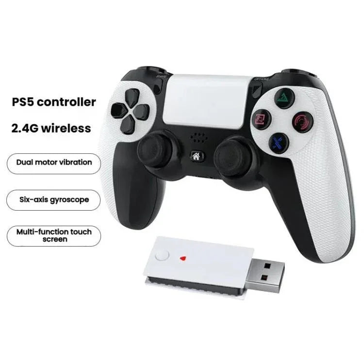 2.4Gデュアルモーター デュアル振動 6軸ワイヤレスゲームパッド PS4 / PS5 / Android / iOS / PC対応