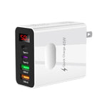 2 USB+2 Type-C デジタル表示 携帯電話用マルチポート充電器、EUプラグ ブラック、USプラグ ブラック、UKプラグ ブラック、EUプラグ ホワイト、USプラグ ホワイト、UKプラグ ホワイト