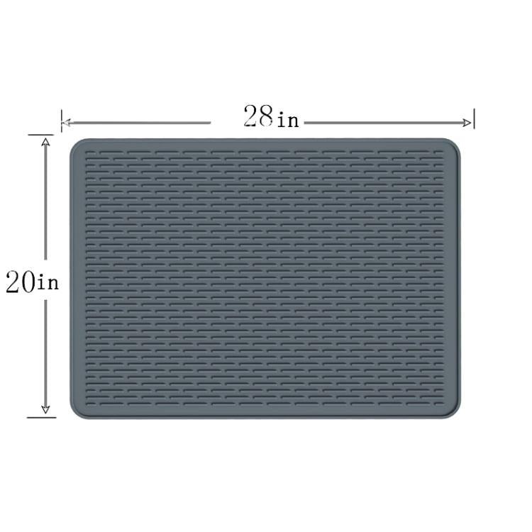 大型シリコーンコンロ保護マット キッチンカウンタードレイン汚れ防止パッド、71 x 50 x 0.3cm