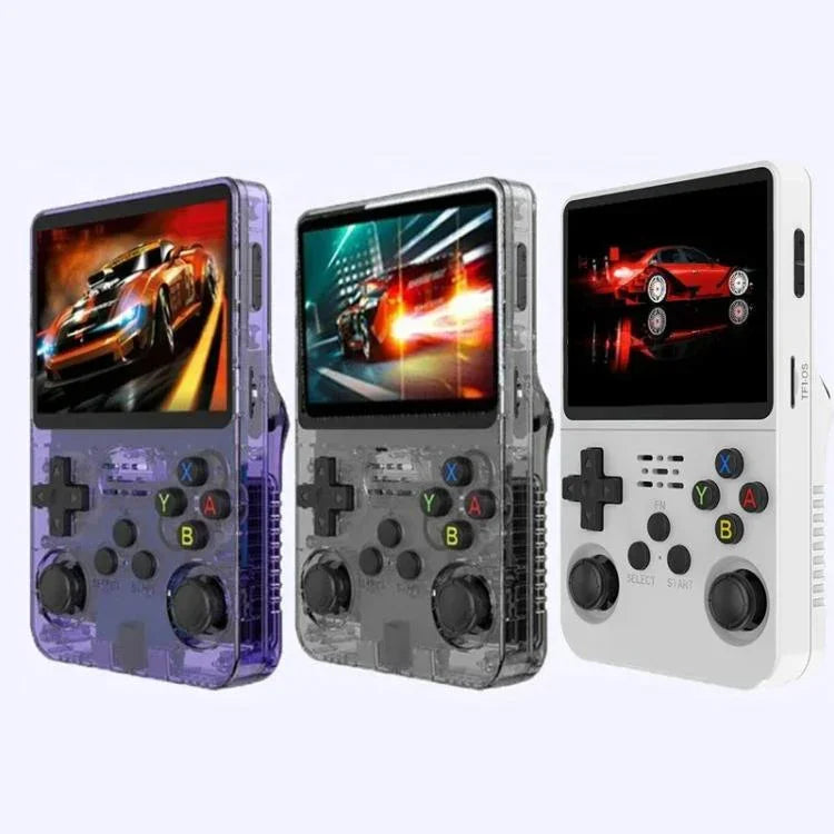 R36S レトロ携帯ゲーム機 Linuxシステム 3.5インチスクリーン シングルTFカード版 64G、128G
