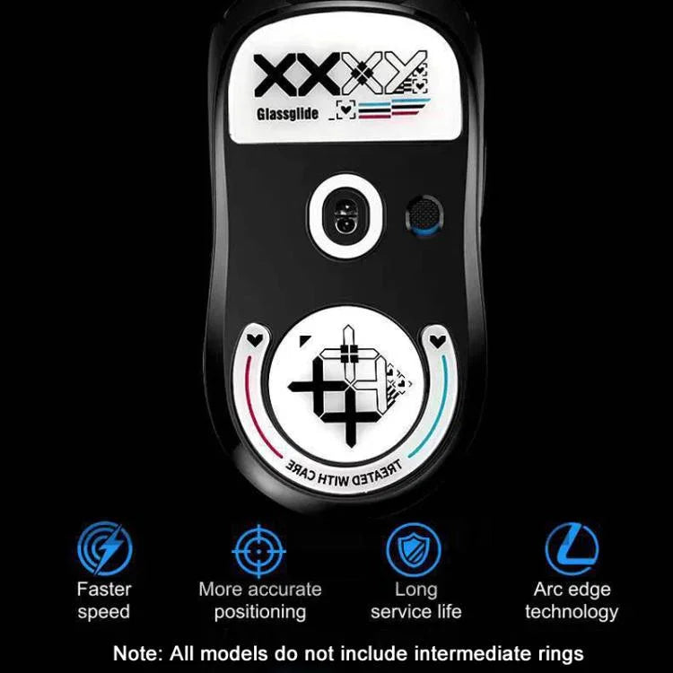 For Logitech GPW Glass Mouse Feet Stickers Anti-Slip Mouse Glide Skates