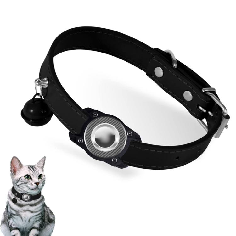 AirTag 第2世代 / AirTag 第1世代用 トラッカー防水保護ケース ペット用レザー首輪 紛失防止猫用ロケーター首輪