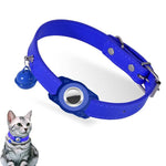 AirTag 第2世代 / AirTag 第1世代用 トラッカー防水保護ケース ペット用レザー首輪 紛失防止猫用ロケーター首輪