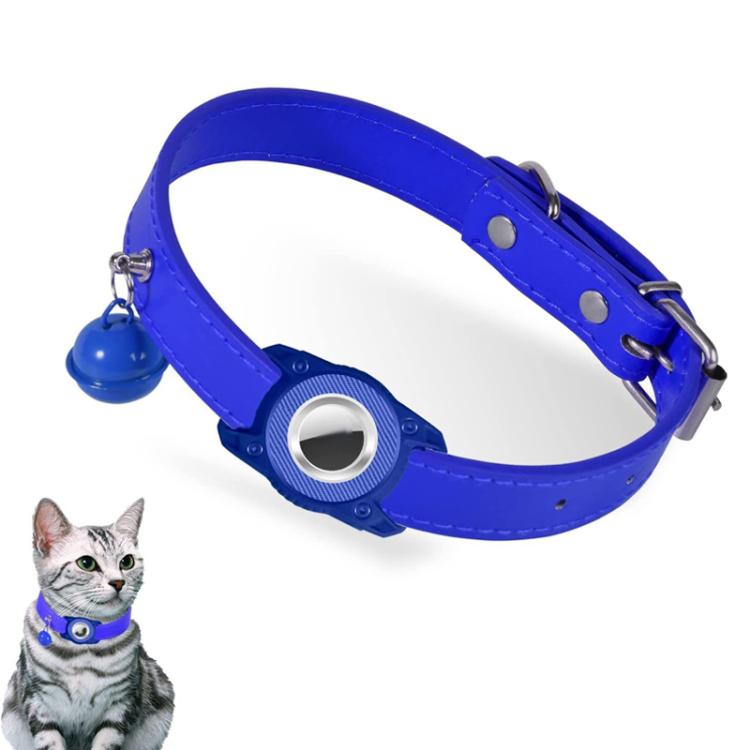 AirTag 第2世代 / AirTag 第1世代用 トラッカー防水保護ケース ペット用レザー首輪 紛失防止猫用ロケーター首輪