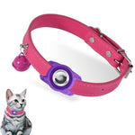 AirTag 第2世代 / AirTag 第1世代用 トラッカー防水保護ケース ペット用レザー首輪 紛失防止猫用ロケーター首輪