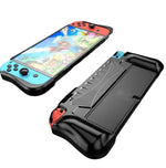 Switch OLEDコンソール用TPU保護カバー一体型シェル、2つのゲームカードスロット付き