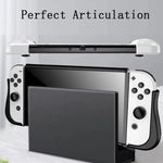 Switch OLEDコンソール用TPU保護カバー一体型シェル、2つのゲームカードスロット付き