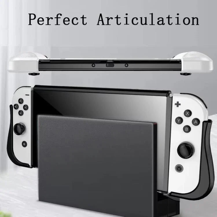 Switch OLEDコンソール用TPU保護カバー一体型シェル、2つのゲームカードスロット付き