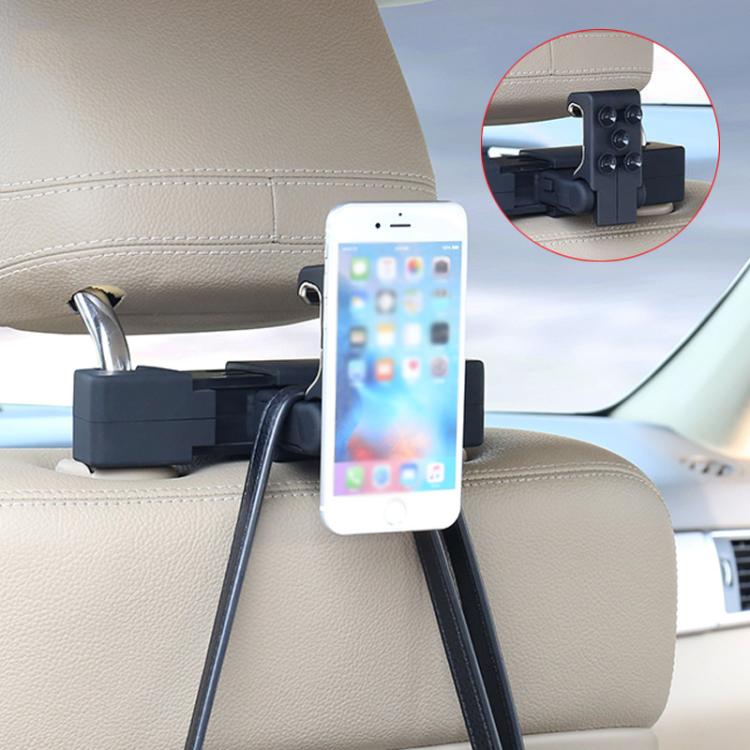 Car Hook Car Seatback Hanging Hook Auto Clothes Bag Hanger, With Suction Cup, Without Suction Cup