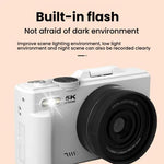 W1 5K HD デジタルカメラ 75MP 18倍デジタルズーム WiFi ビデオレコーダー フリップスクリーン付き、W1 ホワイト、W1 ブラック