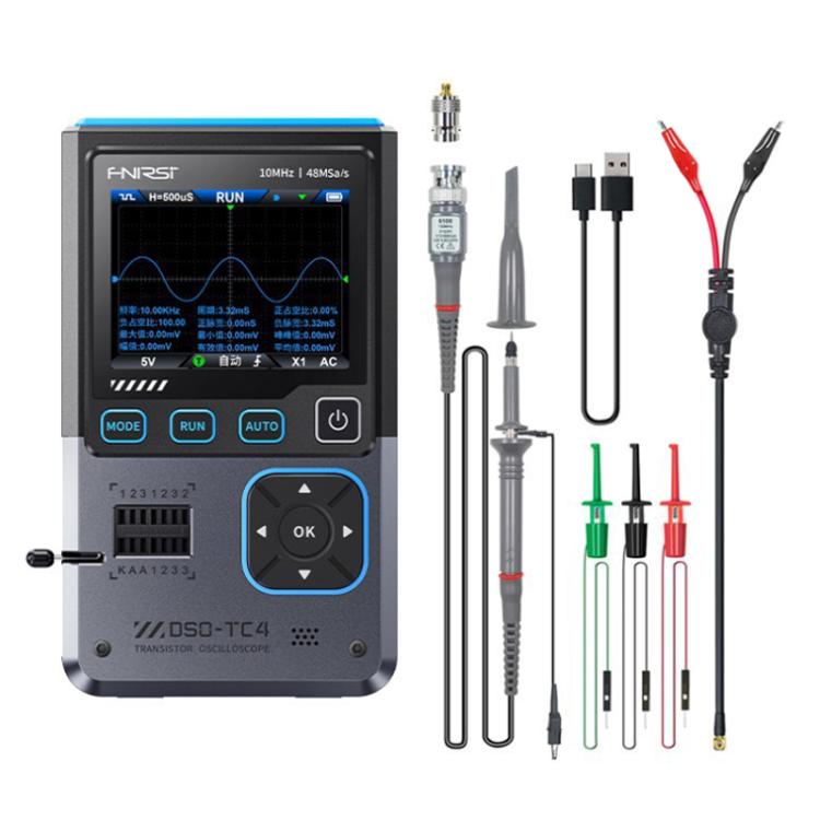 3イン1 オシロスコープ トランジスタテスター 信号発生器 10M帯域幅 バーンインプルーフ、FNIRSI DSO-TC4