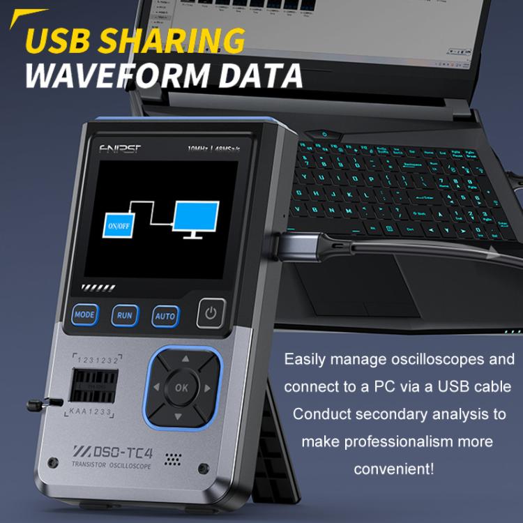 3イン1 オシロスコープ トランジスタテスター 信号発生器 10M帯域幅 バーンインプルーフ、FNIRSI DSO-TC4