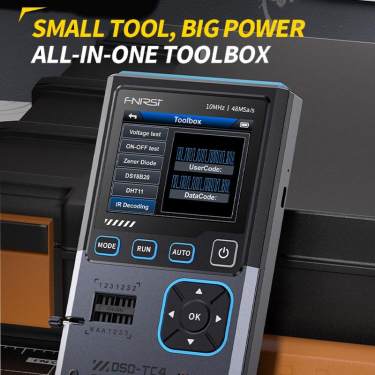 3イン1 オシロスコープ トランジスタテスター 信号発生器 10M帯域幅 バーンインプルーフ、FNIRSI DSO-TC4
