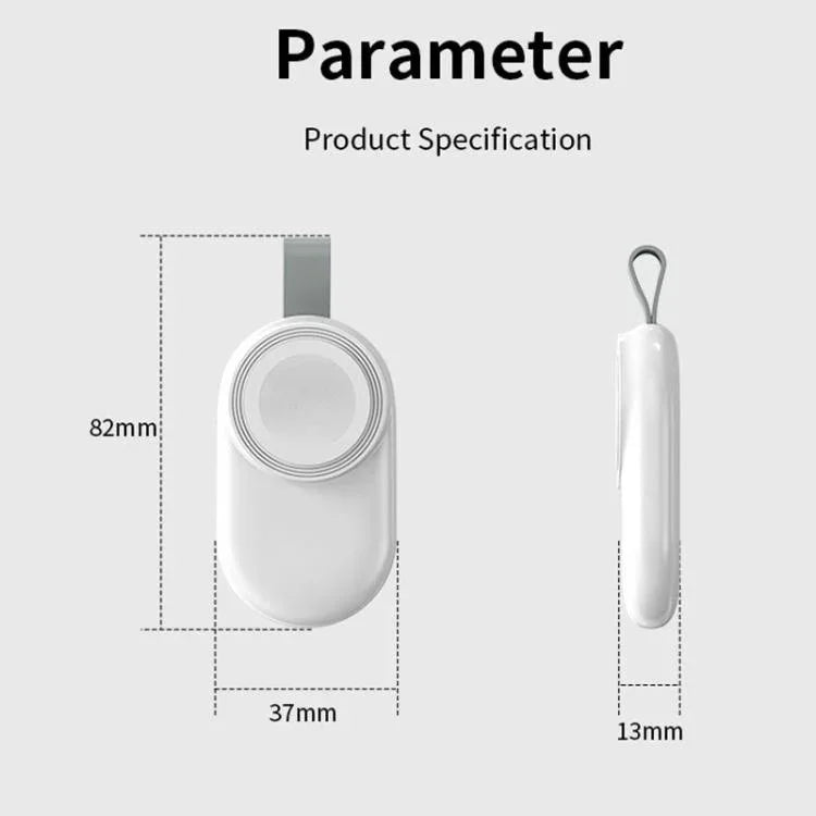 Apple Watch 1/2/3/4/5/6/7/8/9/10/SE用 携帯型マグネット式ワイヤレス充電器 Type-C スマートワイヤレス充電器
