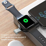 Apple Watch 1/2/3/4/5/6/7/8/9/10/SE用 携帯型マグネット式ワイヤレス充電器 Type-C スマートワイヤレス充電器