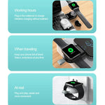 Apple Watch 1/2/3/4/5/6/7/8/9/10/SE用 携帯型マグネット式ワイヤレス充電器 Type-C スマートワイヤレス充電器