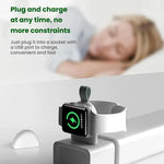 Apple Watch 1/2/3/4/5/6/7/8/9/10/SE用 携帯型USBマグネット式ワイヤレス充電器