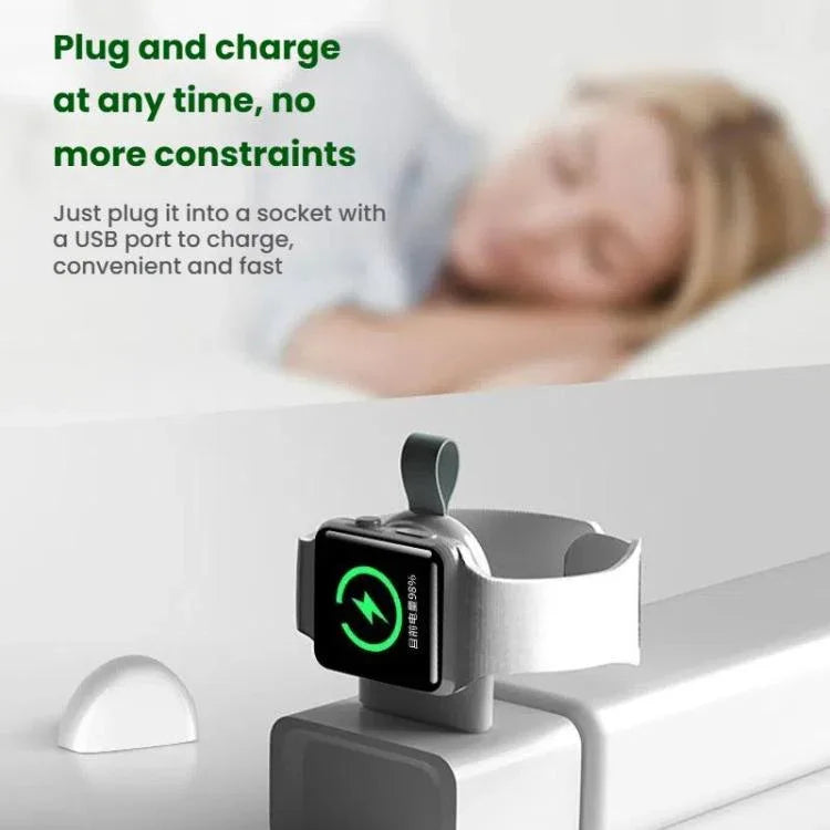 Apple Watch 1/2/3/4/5/6/7/8/9/10/SE用 携帯型USBマグネット式ワイヤレス充電器