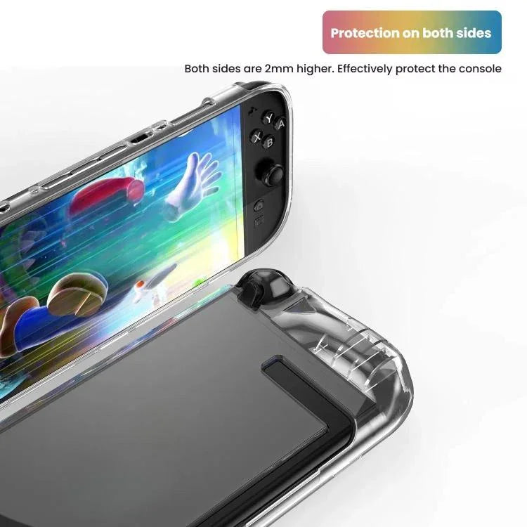 Nintendo Switch用 2個 TPU透明一体型ケース 滑り止めフルボディ保護カバー, TPU一体型ケース
