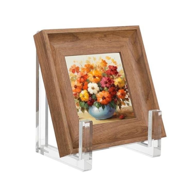 1pc Acrylic Book Picture Frame Plate Stand, 1pc, 2pcs