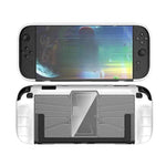 Nintendo Switch 2 ゲームコンソール用 TPU + PC 一体型ケース 衝撃吸収シェル、TPU + PC 一体型ケース ブラック、TPU + PC 一体型ケース ホワイト