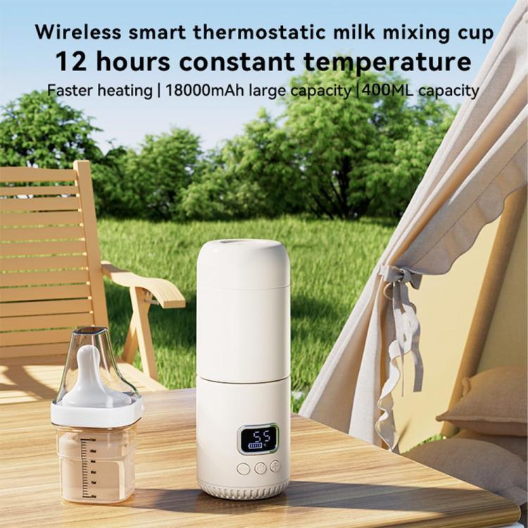 ポータブルワイヤレスベビーボトルウォーマー 400ml 温度調節可能 トラベルサーモス Type-C急速充電 CT01 10000mAh、CT01 18000mAh