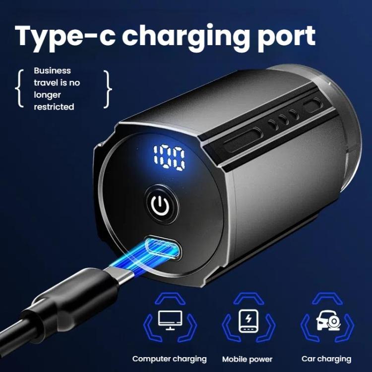 男性用 ポータブル 電気シェーバー LCDディスプレイ付き – 旅行に便利なミニシェーバー USB Type-C 急速充電 防水 洗えるデザイン 6枚刃 ダークメタリックグレー 浮動刃 ダークメタリックグレー 6枚刃 ブラック 浮動刃 ブラック