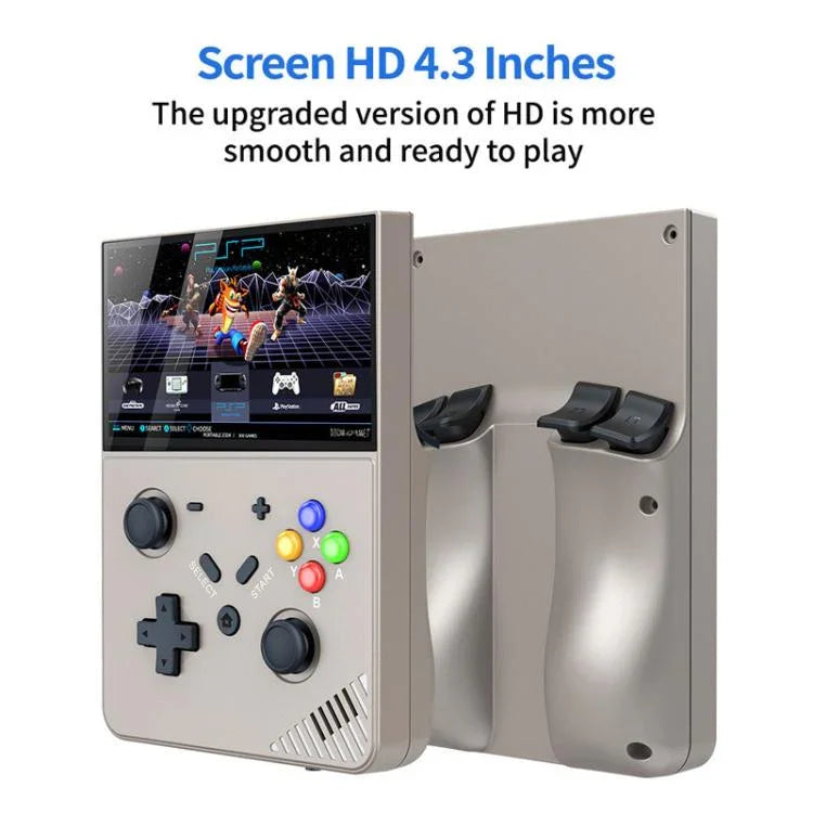 R43 Pro ハンドヘルドゲームコンソール 4K HD 4.3インチスクリーン ホームポータブルビデオゲームプレーヤー、半透明ブラック 64G、グレー 64G、半透明ブラック 128G、グレー 128G