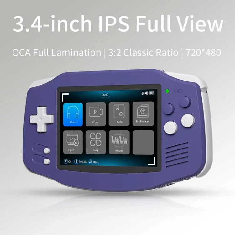 ANBERNIC RG 34XX 携帯型ゲーム機 クラシックレトロ ワイヤレスWIFIビデオゲームプレーヤー、標準32G-ゲームなし、標準+64G、標準+128G、標準+256G