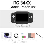 ANBERNIC RG 34XX 携帯型ゲーム機 クラシックレトロ ワイヤレスWIFIビデオゲームプレーヤー、標準32G-ゲームなし、標準+64G、標準+128G、標準+256G